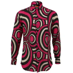 Tailored Fit Long Sleeve Shirt - Retro Circles