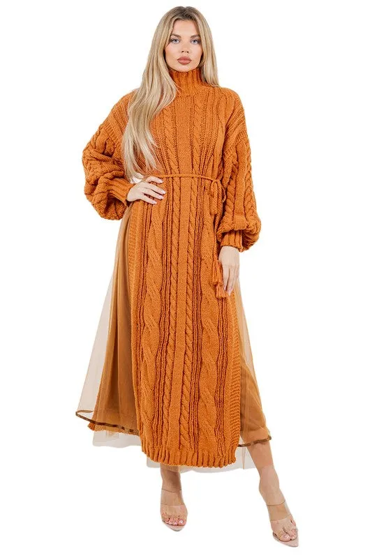 TEEK - MENTIONED 2PCS SWEATER DRESS SET