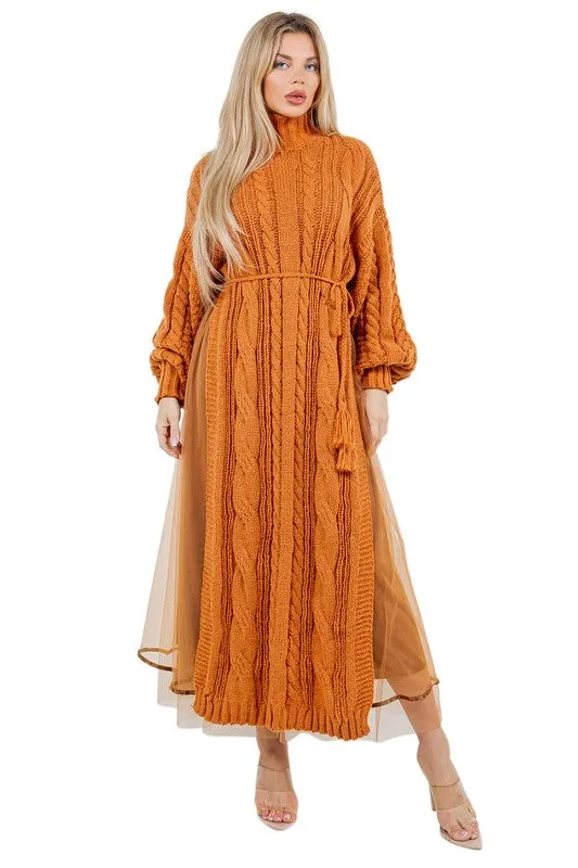 TEEK - MENTIONED 2PCS SWEATER DRESS SET