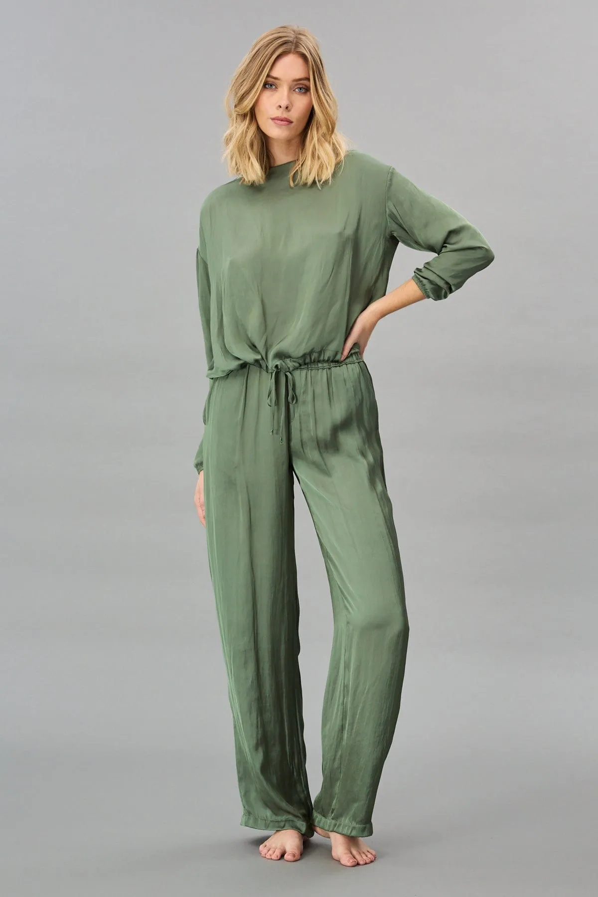 Vintage Satin Pull-on Pant