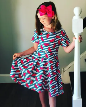 Watermelon twirl dress