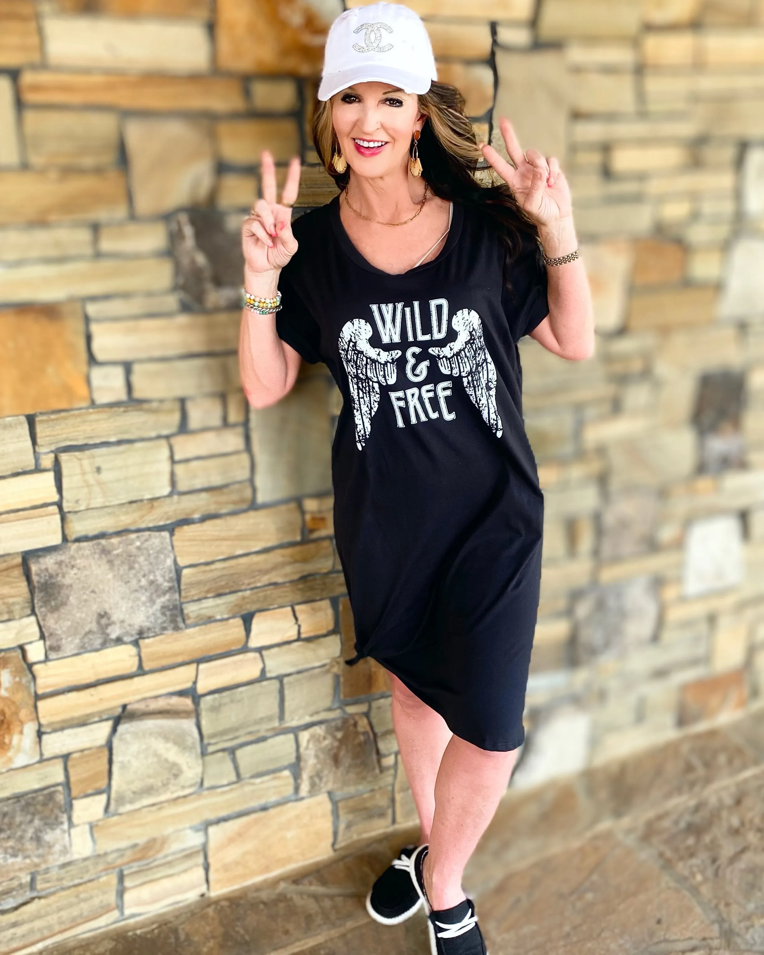 Wild And Free T-Shirt Dress